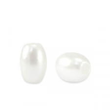 Imitationsperlen Rice 4x6mm White